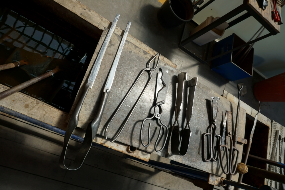 Set of glassblowing tools