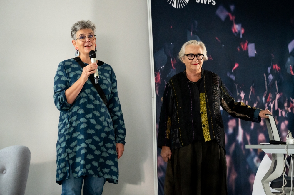 Agnieszka Jacobson-Cielecka i Lidewij Edelkoort w School of Form na Uniwersytecie SWPS