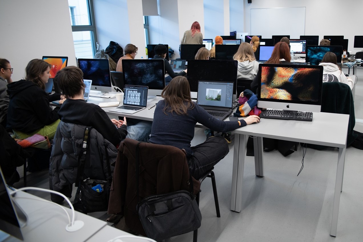 Students in the computer lab