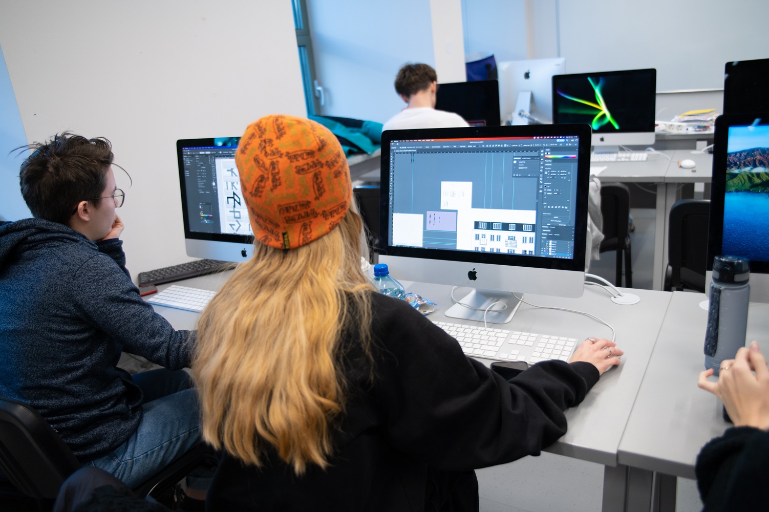 Students in the computer lab