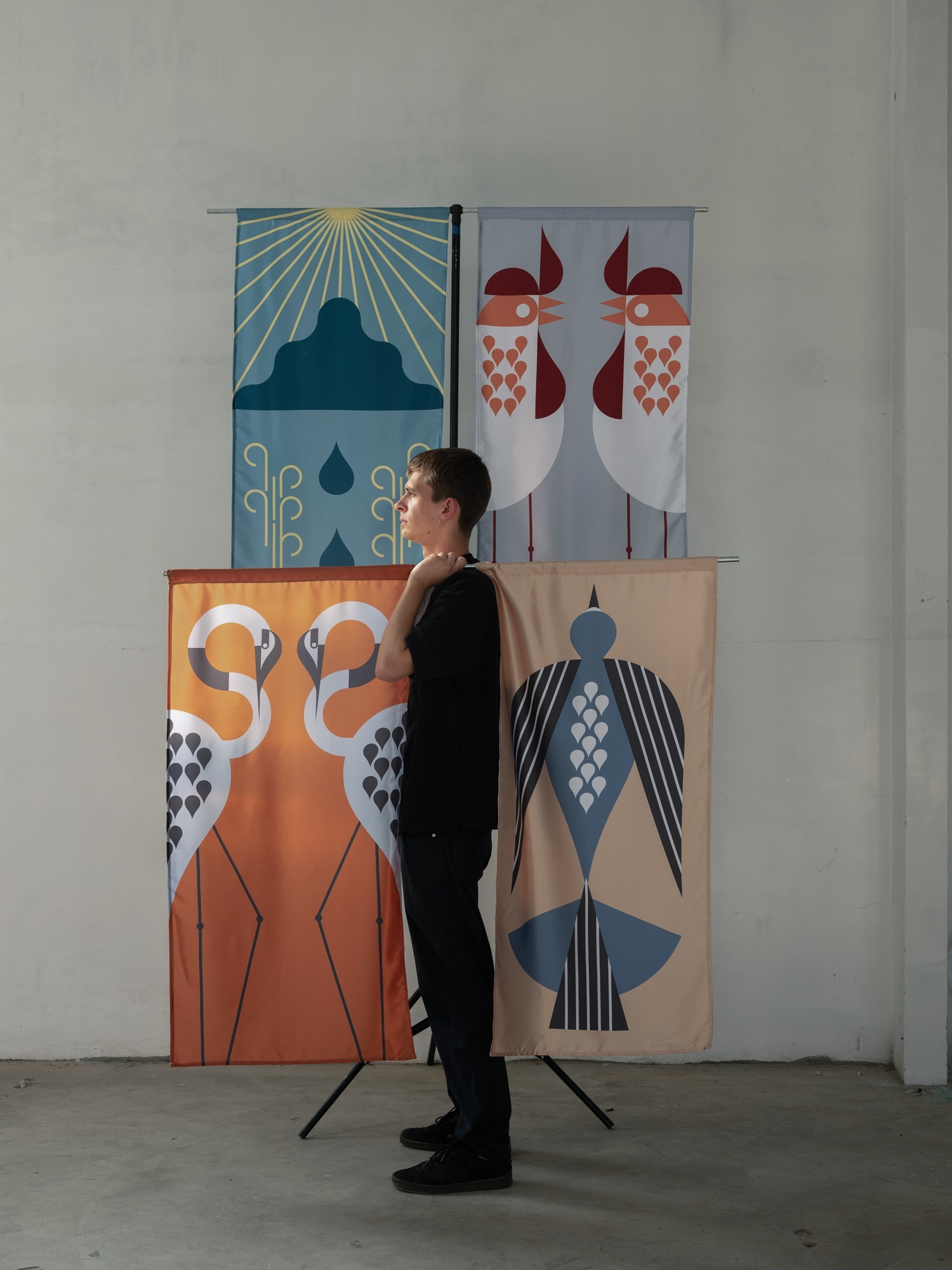 Project: Flags placing the non-human other at the center | Designer: Adrianna Olenderek | Photo by Arkadiusz Szwed