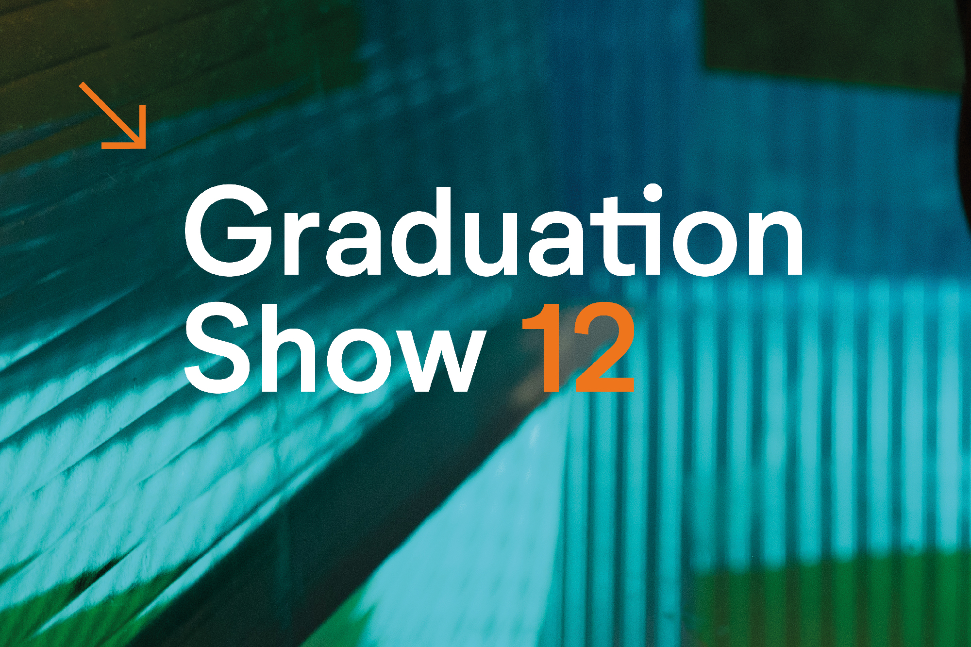 Abstrakcyjna grafika promująca wystawę Graduation Show 12