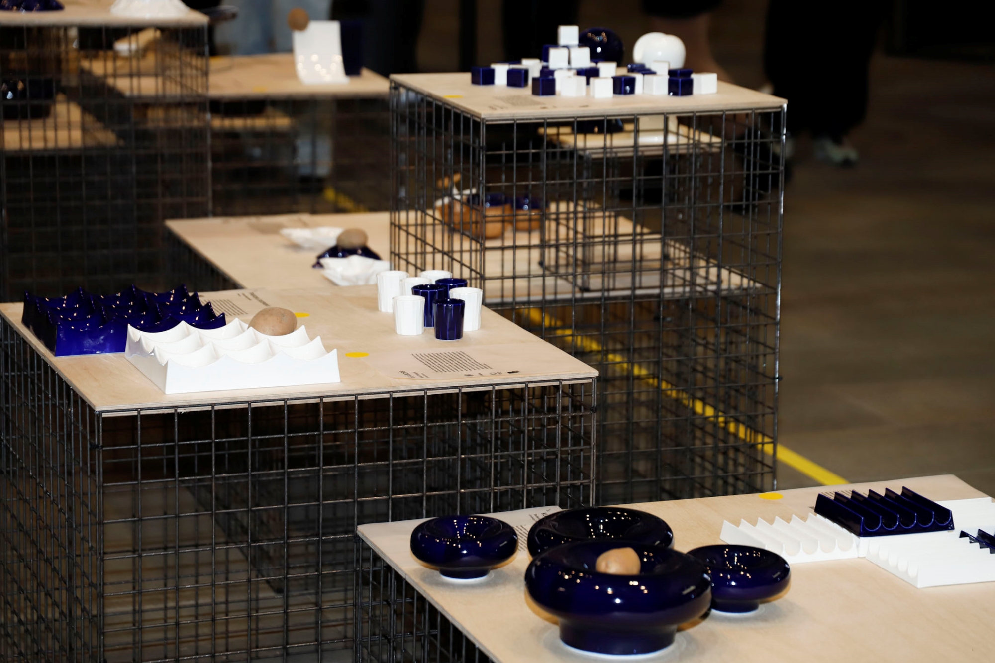 Exhibition showcasing dishware designed by School of Form students for the Tuber project.